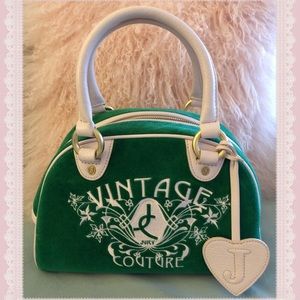 Juicy Couture Green/Pink Small Bowler Bag